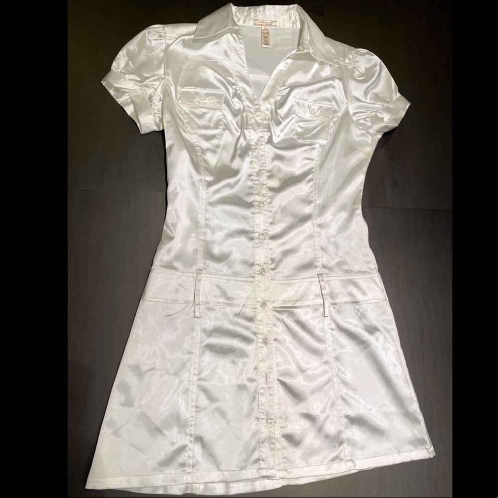 Ambiance White Shirt Dress Size Small